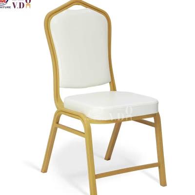 Chine Rocking Back Wedding Banquet Chair Iron Aluminum Fabric Metal Frame For Hotel Hall à vendre