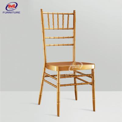 China Modern Gold Metal Wedding Chiavari Chair Furniture For Ballroom Hotel for sale