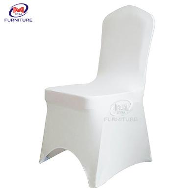 China Banquet Dining Stretch Covers And Sashes White Spandex Chair Covers in bulk for sale