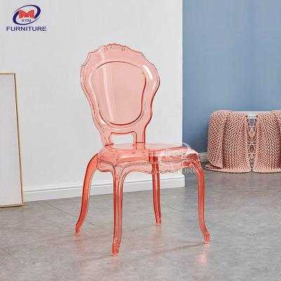 China Commercial Stacking Plastic Princess Chair Ghost Dining Chairs For Event And Rental for sale