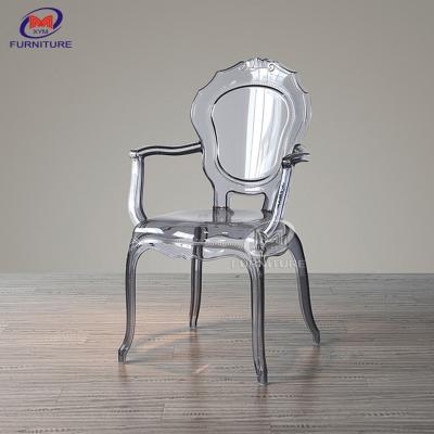 China Wedding Clear Princess Bella Ghost Polycarbonate Chair Resin Chiavari Chair With Arms for sale