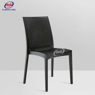 China Armless Leisure Garden Event Plastic Chair Cane Plastic Rattan Chair Furniture for sale