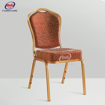 China Elegant Red Flower Fabric Hotel Banquet Chair For Conference Meeting Room for sale