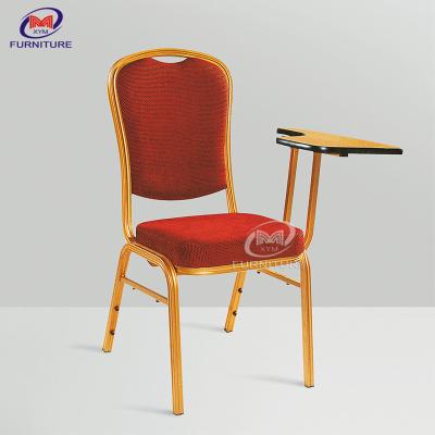China Red Fabric Metal Hotel Banquet Chair Upholstered Dining Room Chairs for sale