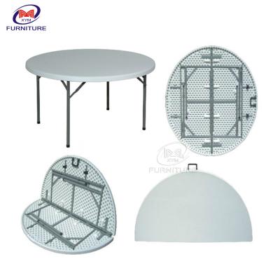 China OEM 60 Inch Round Folding Dining Table for 10 People for sale