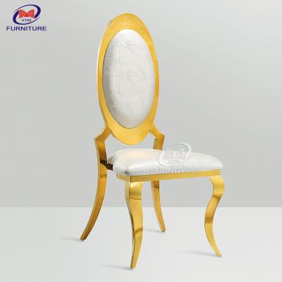 China Elegant Stainless Steel Party Hall Chairs Padded Banquet Chairs With High Back for sale