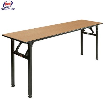 China 6ft Rectangle Hotel Banquet Table PVC Plywood Folding For Wedding for sale