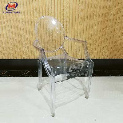China Kindergarten Kid Transparent Clear Ghost Chairs With Arms for sale