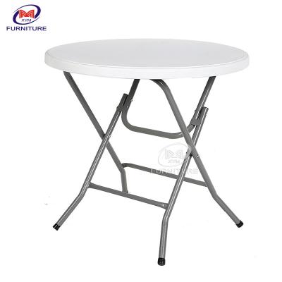 China Folding HDPE Plastic Circle Round Party Table White for sale