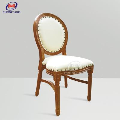China Luxe Ovale Achterkoning Louis Fabric Upholstered Dining Chairs voor Restaurant Te koop