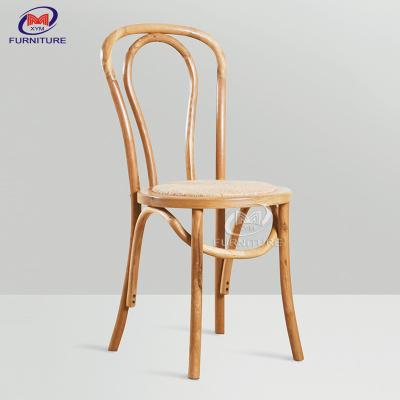 China ODM Outdoor Natural Wooden Wedding Chairs With Rattan Cushion for sale