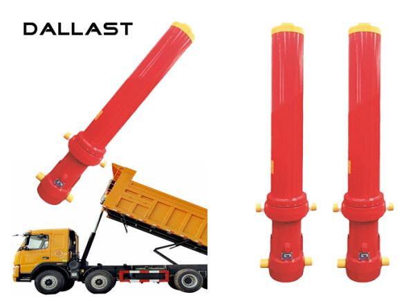 Quality Dump Truck Telescopic Cylinder Multistage Stage 4 Chromed Hydraulic Cylinder for sale