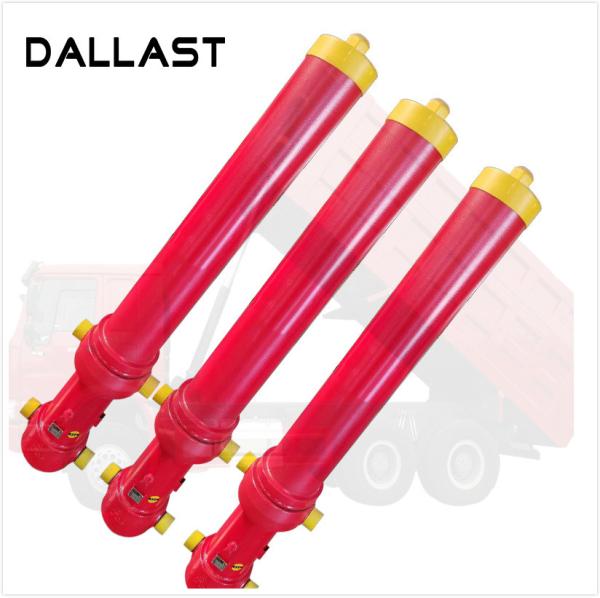 Quality Customized Single Acting Hydraulic Cylinder for Agricultural Dump Truck / Farm for sale