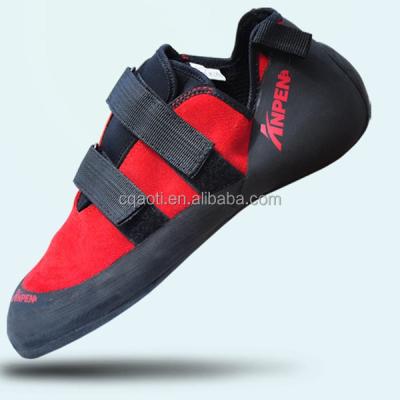 Китай Женщины Красные нескользящие скалолазание Боулдерные ботинки из натуральной кожи продается