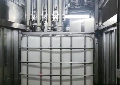 China Four Nozzles IBC Automatic Liquid Pallet Filling Machine With Driven Conveyor à venda