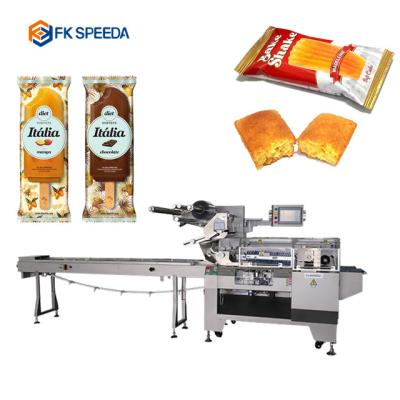 China Full Automatic Flow Pack Machine for Filling Upper Film Reel and Cartoning Chocolate Bars for sale