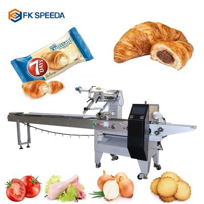 China Horizontal Bun and Pastry Pies Packaging Machine with Automatic Pillow Type Design for sale