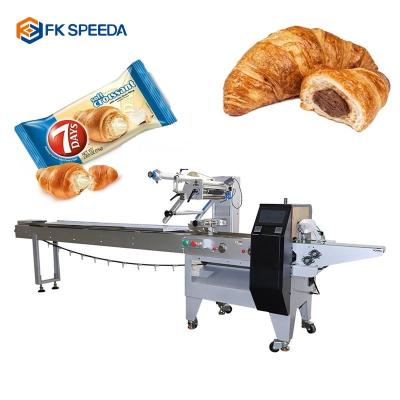 China FK-Z602 Automatic Pillow Type Hamburger Croissant Tortilla Packing Machine for Market for sale