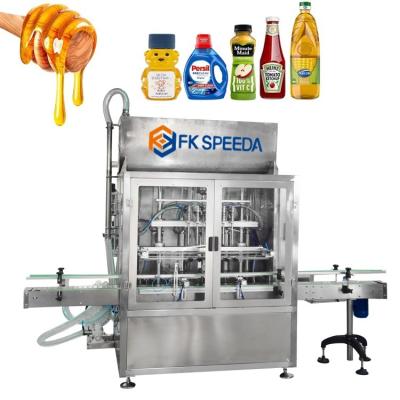 China FKF-H 6 Heads Liquid Filling Machine With Conveyor for 5000 BPH Liquid Packaging Line for sale