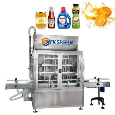 China Fully Automatic Electric Driven Liquid Filling Machine for Small Juicer Filling Line for sale
