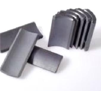 China Custom Flexible Hard Ferrite Magnets SrO. 6Fe2O3 Arc Segment Type for sale