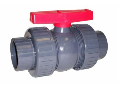 China Leakproof CPVC Ball Valve Union Type Practical Chemical Resistant for sale