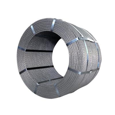 China 1860MPa High Tensile 7 Wire Strand Galvanized 12.7mm PC Steel Strand for sale