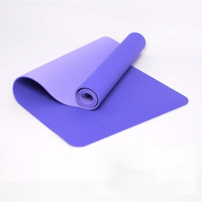 China 10MM 0.61M Workout Exercise Mat Thick Non Slip For Women Latex Free TPE Suede for sale
