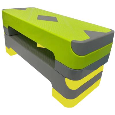 China 60mm Adjustable Aerobic Step Board 2 Levels Freestyle Aerobic Platform Green for sale