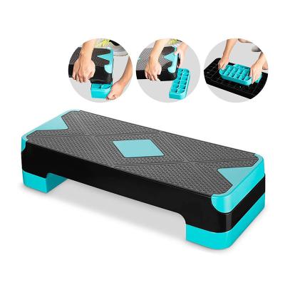 China 68CM Adjustable Aerobic Step Platform For Beginners With 2 Risers for sale