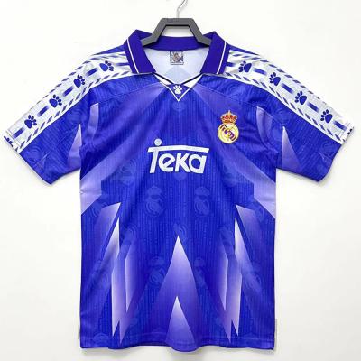 China Quick Dry Purple Retro Soccer Jerseys Polyester Classic Football Kits for sale