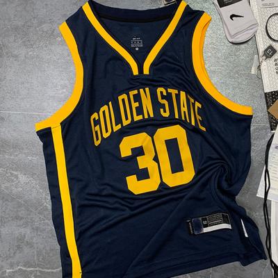 China Poliéster negro 100% del jersey del baloncesto del curry de 30 NBA en venta