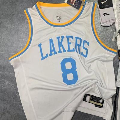 China White Retro NBA Team Jerseys Edition 8 Basketball Jersey for sale
