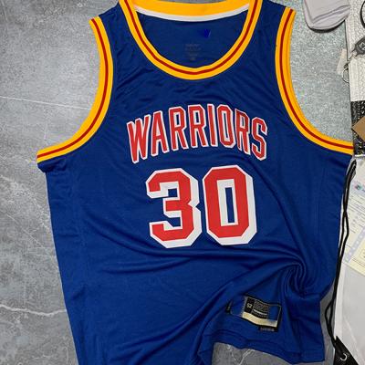 China Curry Blue Polyester 30 Basketball Training Jerseys Breathable for sale