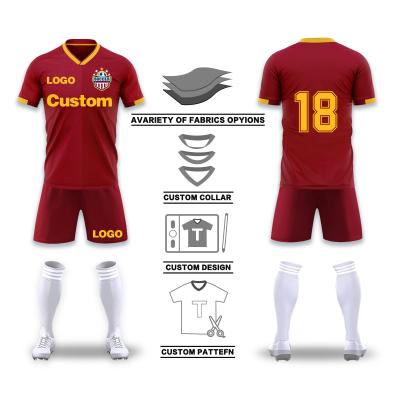 China ODM OEM Red Custom Soccer Training Quick Dry Jersey Team Jersey for sale