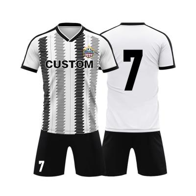 China 7 Black White 	Custom Team Jersey V Neck Football Training Jerseys for sale
