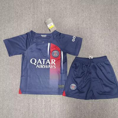 China Royal Blue Premium Fabric Kids Soccer Jerseys Customizable Soccer Uniforms for sale