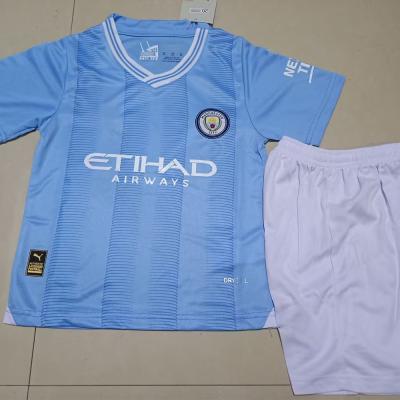 China Premium Kids Soccer Jerseys Custom Name Football Blue Jersey for sale
