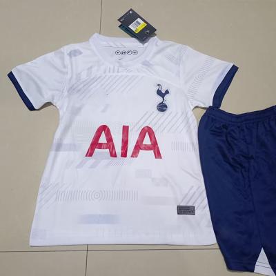China Kids Football White Jersey Custom Name Premium Fabric Jersey for sale