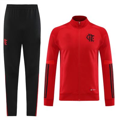 China Red Club Sport Tracksuit Set Polyester Football World Cup Tracksuit for sale