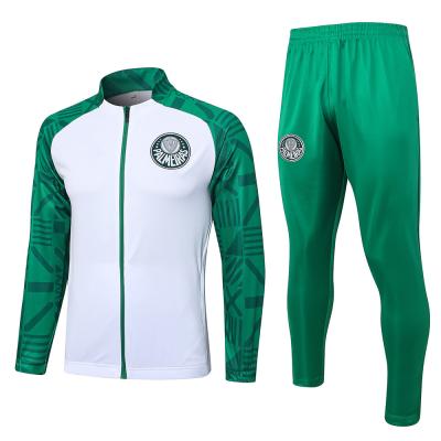 China Green White Football Training Tracksuit Training Kit Set for sale