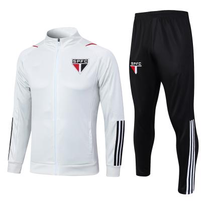 China Polyester White Football Training Tracksuit Training Kit Set for sale