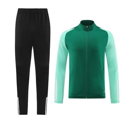 Китай Набор куртки Tracksuit AJ07 зеленого футбола тренируя продается