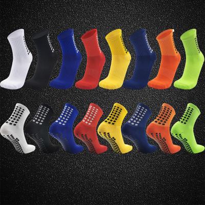 China Crew Length Soccer Grip Socks Adult Customized Black Grip Socks Soccer for sale