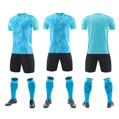 China Casual Training Blank Soccer Uniforms Short Sleeve Plain Football Jersey All Set for sale