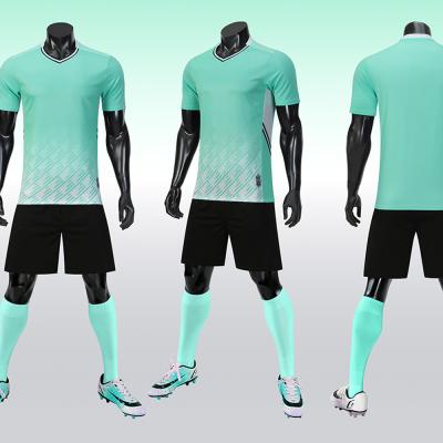 China Jersey respirable llano ligero del fútbol de los jerséis de fútbol de la tela superior fijado para el equipo en venta