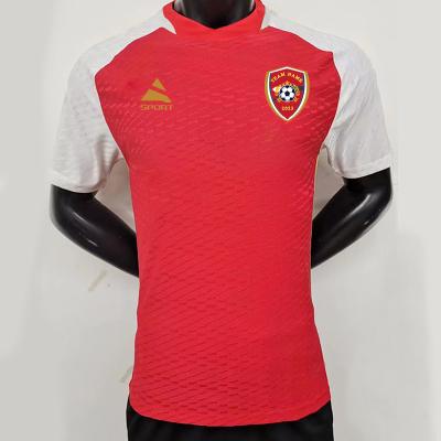 중국 Red Thai Quality Football Jersey Quick Dry Men'S Football Uniform Set 판매용