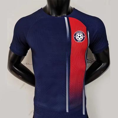 China OEM Soccer Jersey Football Shirt Blank Blue And Red Soccer Training Uniform à venda