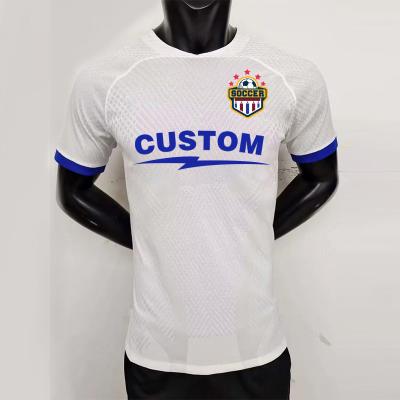 China OEM Football Soccer Jersey Customized Design Club Brand Team Match White à venda