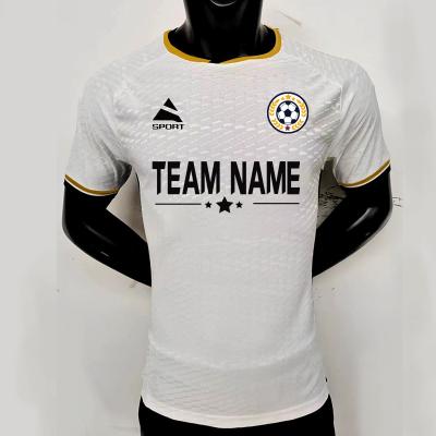 중국 도매 스포츠 셔츠 폴리에스테르 라운드는 통기성 원인이 되는 헬스 클럽 빠른 마른 복고 축구 셔츠 축구 백색을 목을 자릅니다 판매용
